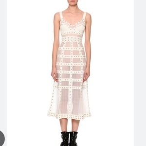NWT Alexander McQueen stud mesh panel dress